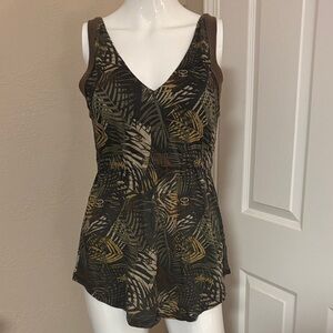 Stussy Tropical Print Sleeveless Top